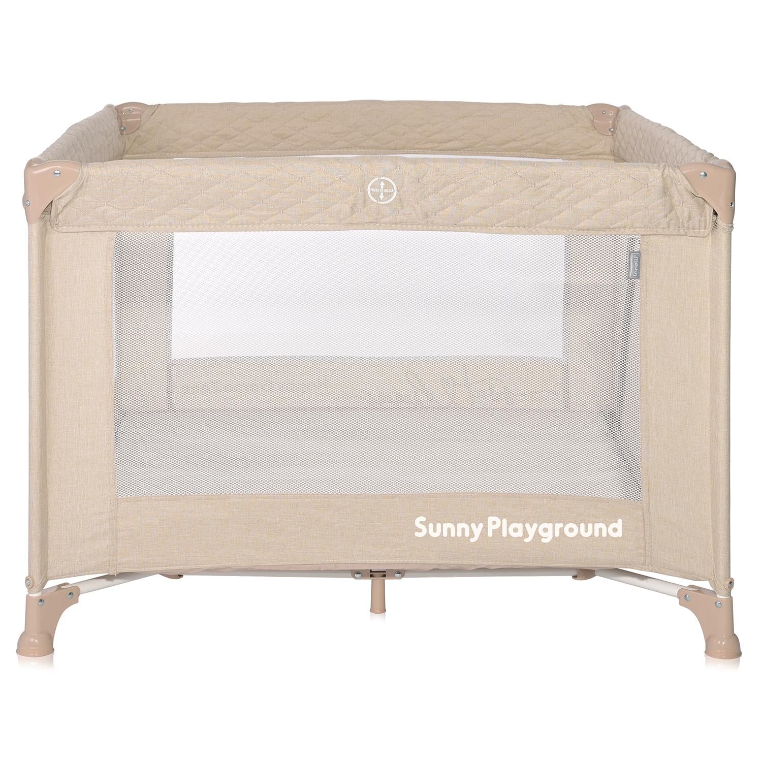 Lorelli Sunny Playground Oyun Parkı Oyun Alanı 100x100 CM - Fog Beige Star