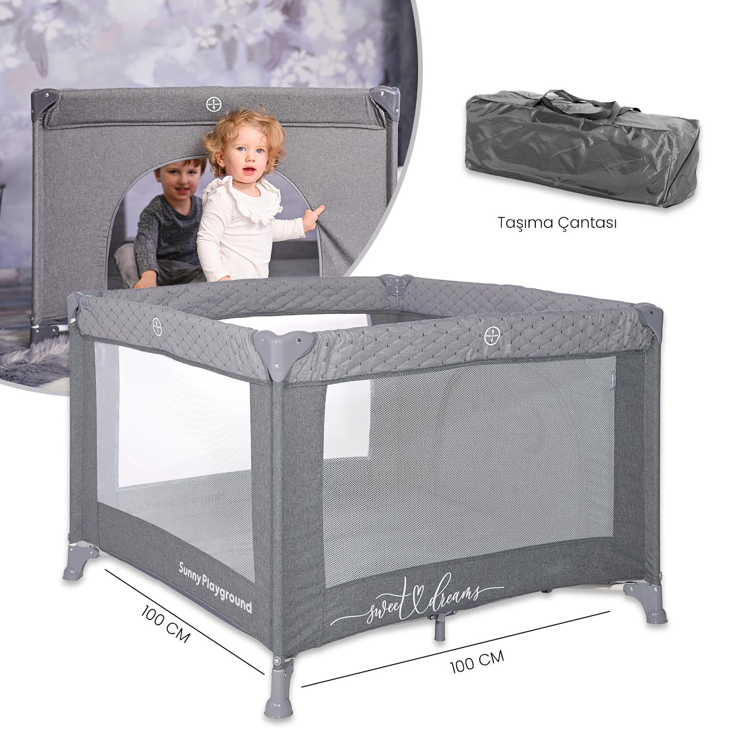 Lorelli Sunny Playground Oyun Parkı Oyun Alanı 100x100 CM - Cool Grey Star