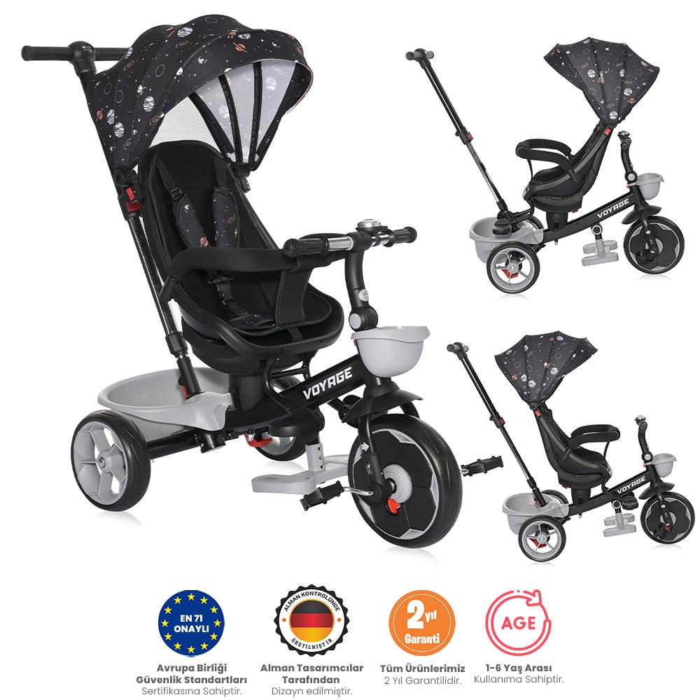 Lorelli Voyage Üç Tekerlekli Bisiklet - Siyah