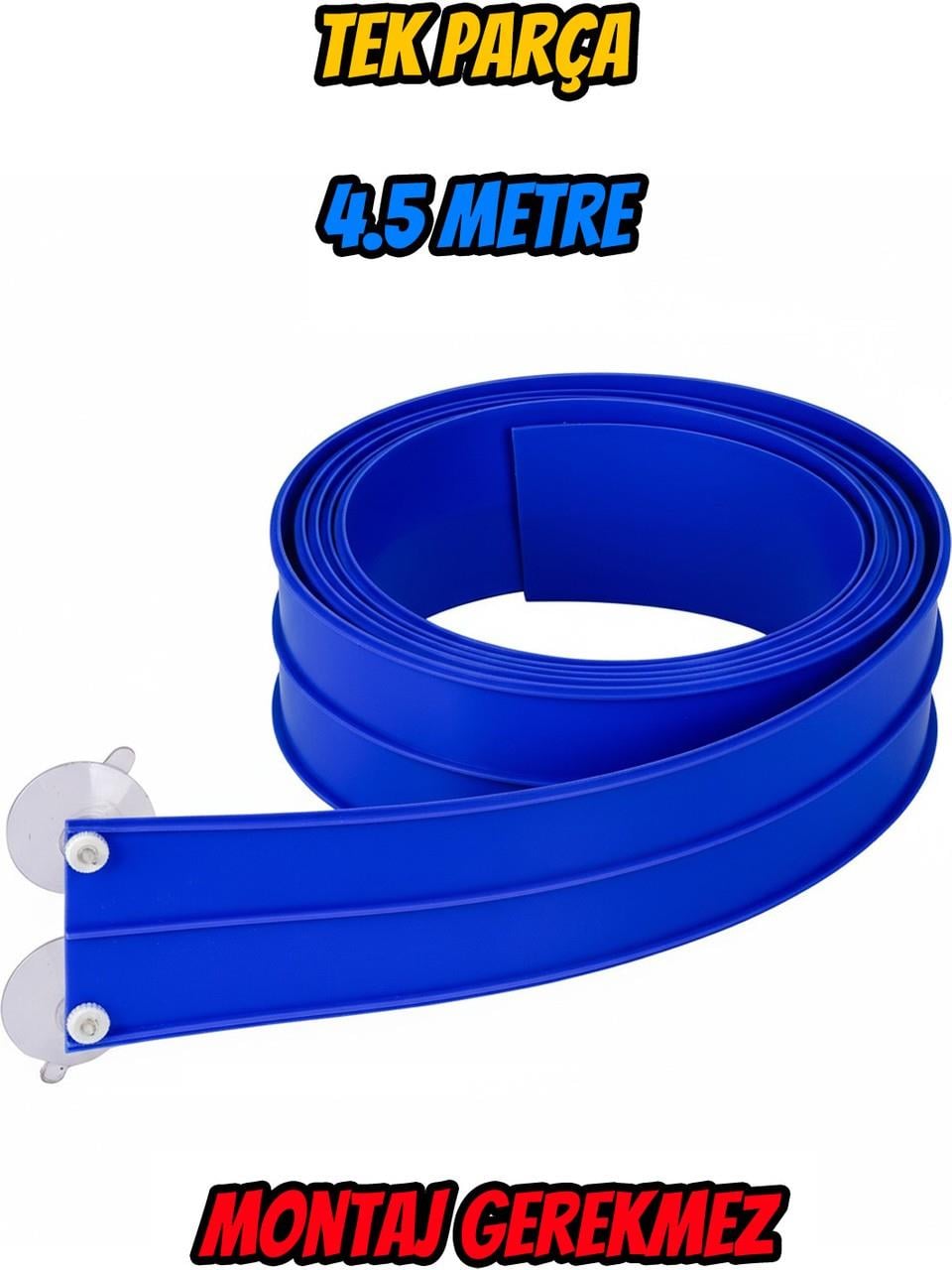 ESNEK ARABA YARIŞ PİSTİ KIVRILABİLİR MAVİ RENK VAKUMLU 4.5 Metre Flex Track | Metal Araba Hediyeli