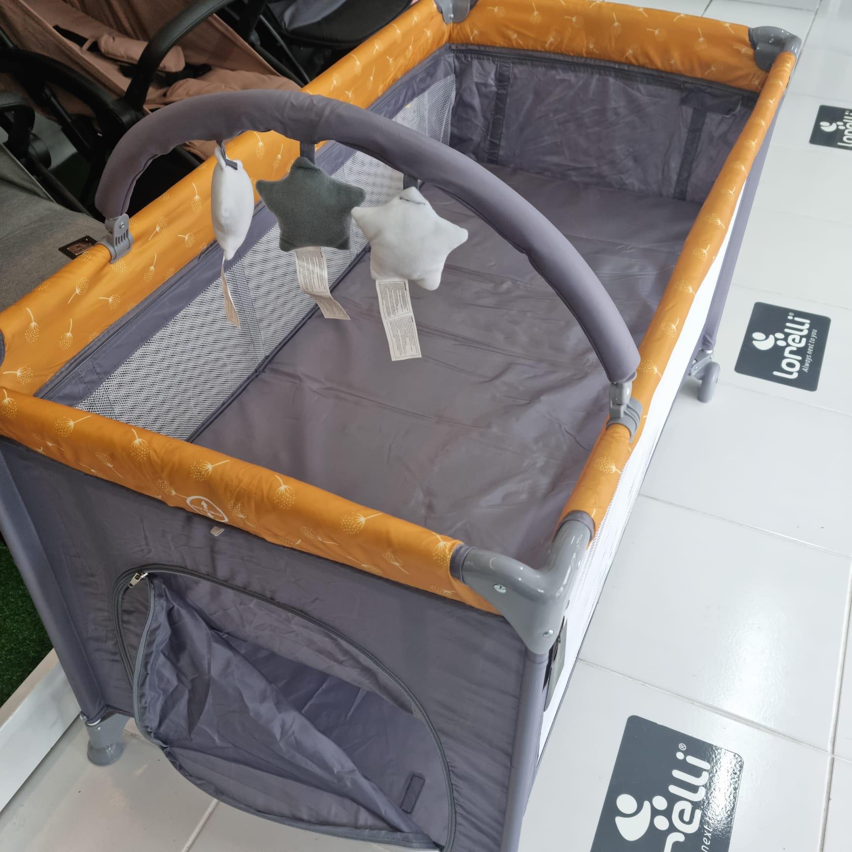 Lorelli Torino 2 Layers Plus Park Yatak Beşik - Lemon Curry Floral