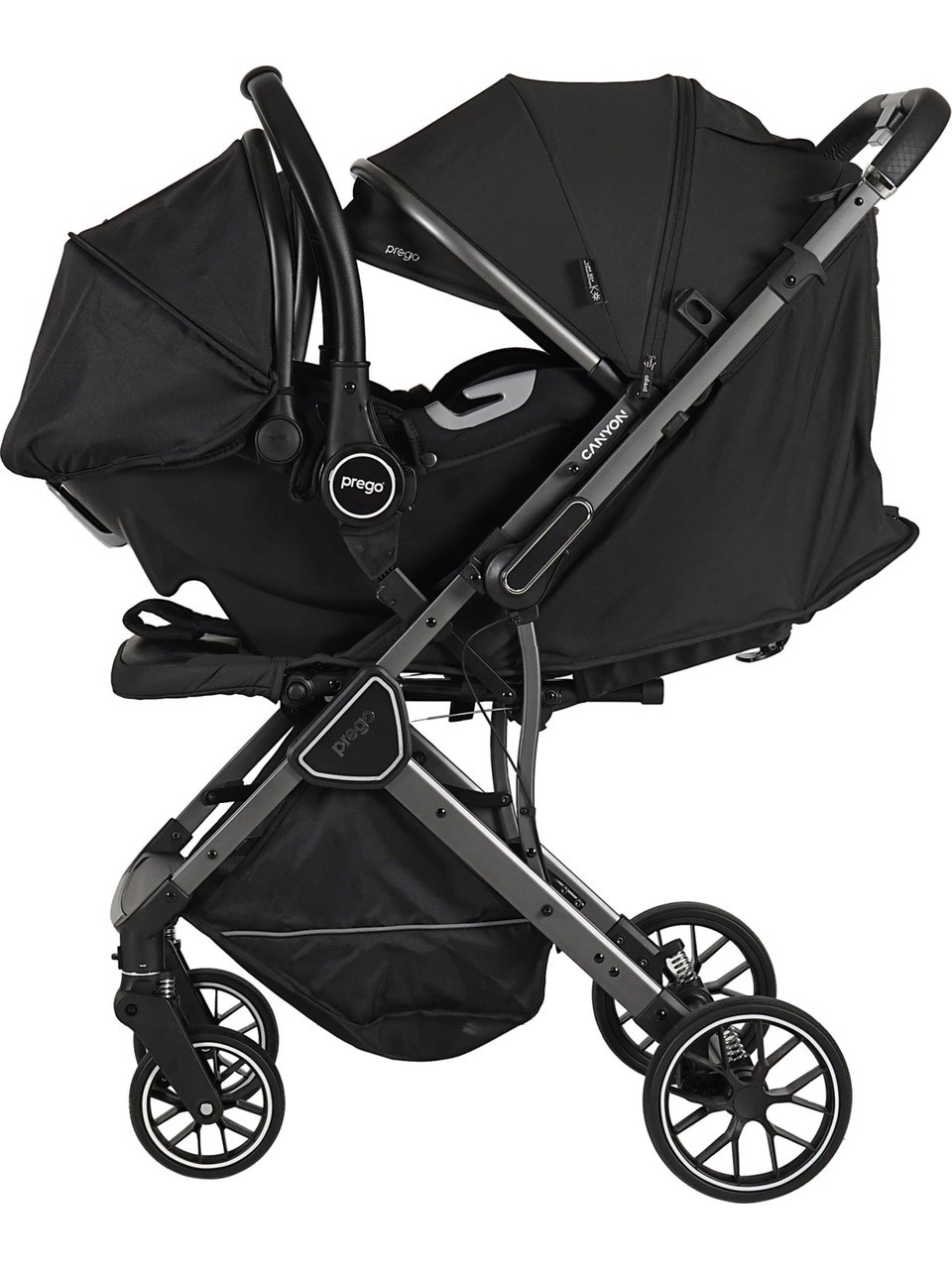 Prego Canyon Çift Yönlü Kabin Boy & Travel Set Bebek Arabası - Black