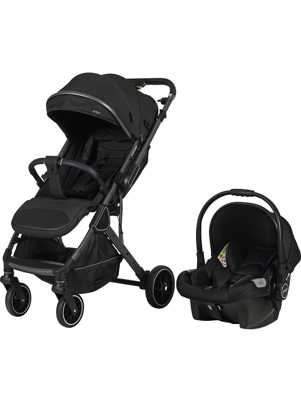 Prego Canyon Çift Yönlü Kabin Boy & Travel Set Bebek Arabası - Black