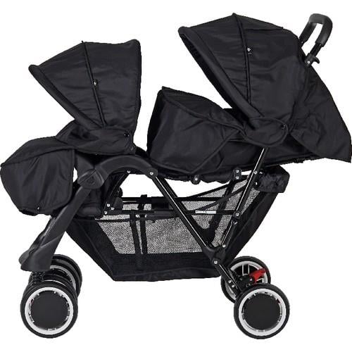 Sunny Baby 9024 Orbis Arka Arkaya İkiz Bebek Arabası - Siyah 