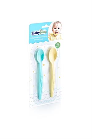 Babyjem 2Li Mama Kaşığı Yeşil-Sarı 494