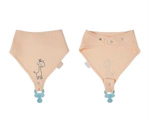 Babyjem Emzik Askılı Müslin Önlük Somon 837