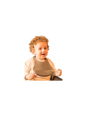 Babyjem Mini  Silikon Önlük Latte 718
