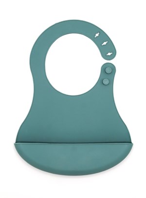 Babyjem Mini  Silikon Önlük Mint 718