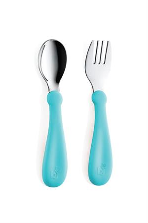 Babyjem Paslanmaz Çelik Çatal Kaşık Seti Turkuaz 522