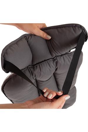 Babyjem Puset Ve Mama Sandalyesi Minderi Gri Çiçek 507