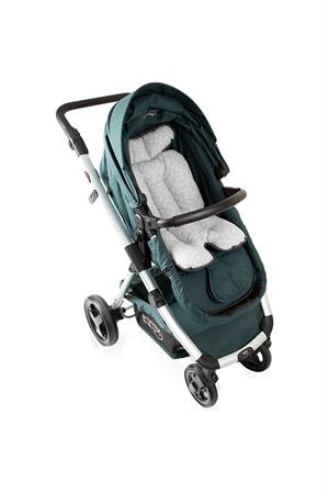 Babyjem Puset Ve Mama Sandalyesi Minderi Gri Çiçek 507