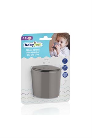 Babyjem Silikon Bardak  Gri 714