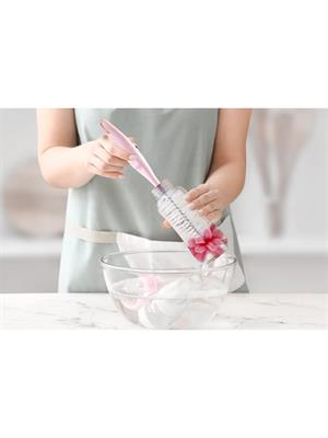 Babyjem Süngerli Biberon  Fırçası Pembe  776