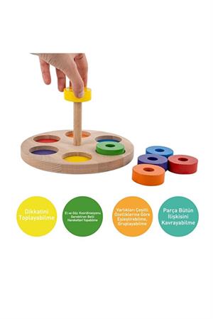 Bee Smart Halkalar ve Renkler Eğitici Oyuncak Öğretici Geliştirici Oyuncak Çocuk Için Hediye