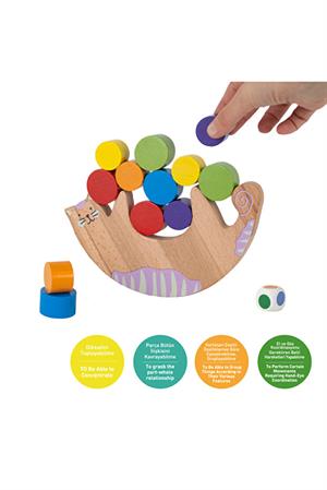 Bee Smart Kedi Denge Oyunu Geliştirici Öğretici Çocuk Oyuncağı Denge Oyunu Eğlenceli Oyuncak Aktivite