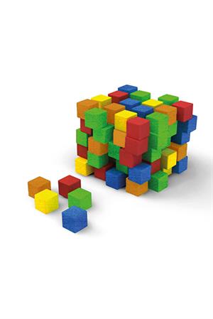 Bee Smart Renkli Ahşap Küpler Çocuk için Oyun Montessori