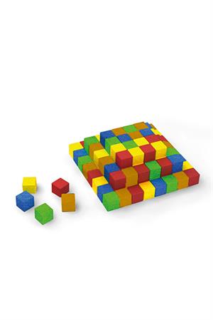 Bee Smart Renkli Ahşap Küpler Çocuk için Oyun Montessori