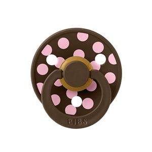 Bibs Studio Polka Big Emzik-Mocha Baby Pink 0-6 Ay