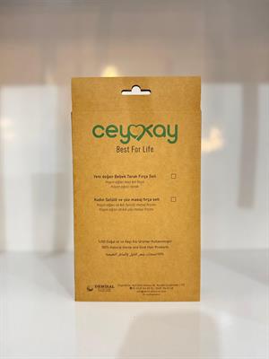 Cey&Kay %100 Doğal At Ve Keçi Kılı Kadın Selülit Ve Yüz Masaj Fırça Seti