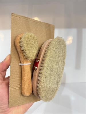 Cey&Kay %100 Doğal At Ve Keçi Kılı Kadın Selülit Ve Yüz Masaj Fırça Seti