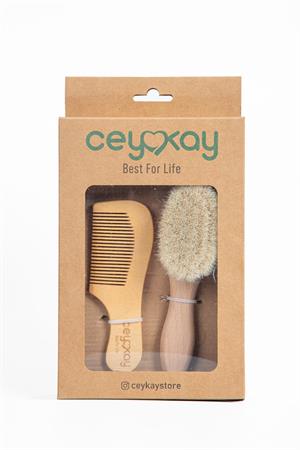 Cey&Kay Yeni Doğan Bebek Fırça Tarak Seti 2 Li