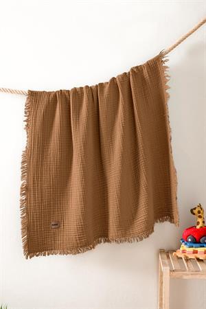 Kanz - Bebek 4 Kat Müslin Örtü(knz-027) 153.01.0194.Karamel-----