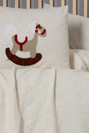 Kanz - Bebek Waffle Müslin Nakışlı Pike (knz-021) 152.01.0257.Ponny-------