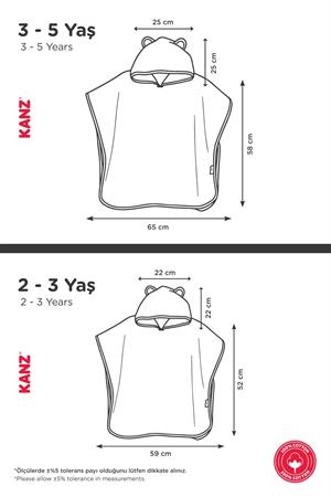 Kanz - Nakışlı Havlu Panço 2-3 Yaş(knz-038) 153.01.0221.Dog-Krem----