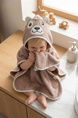 Kanz - Nakışlı Havlu Panço 2-3 Yaş(knz-038) 153.01.0221.Bear-Koyu-Be