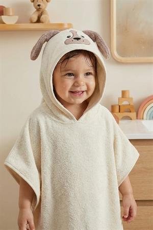 Kanz - Nakışlı Havlu Panço 2-3 Yaş(knz-038) 153.01.0221.Dog-Krem----