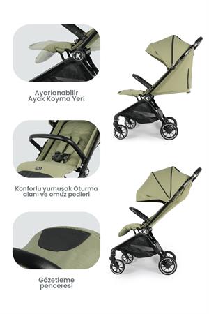 Kanz Bold Autofold Kabin Boy Bebek Arabası Forestgreen