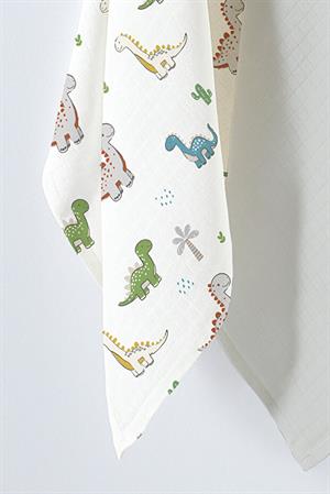Kanz Çok Amaçlı Bebek Müslin Örtüsü 2Li Set - Dinosaurs