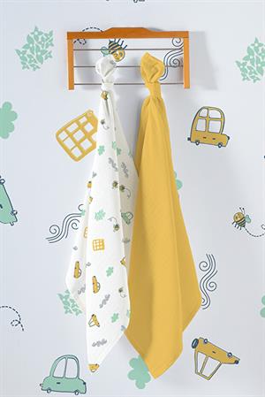 Kanz Çok Amaçlı Bebek Müslin Örtüsü 2Li Set - Cars