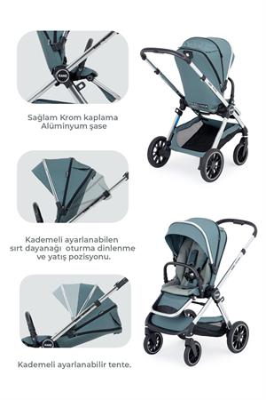 Kanz Explorer Autofold Travel Sistem Bebek Arabası Hunter Green