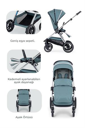 Kanz Explorer Autofold Travel Sistem Bebek Arabası Hunter Green