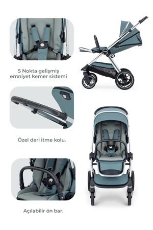 Kanz Explorer Autofold Travel Sistem Bebek Arabası Hunter Green