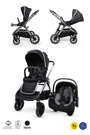 Kanz Explorer Autofold Travel Sistem Bebek Arabası Cole Black