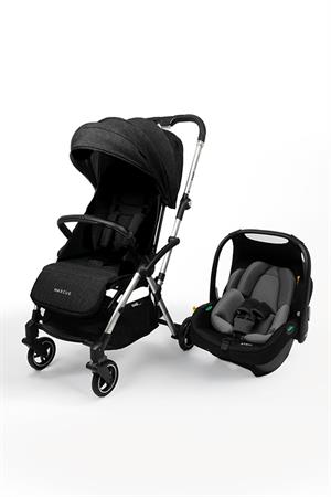 Kanz Marcus Kolay Katlanabilen Kabin Travel Sistem Bebek Arabası Raisin Black