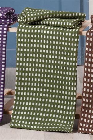 Kanz Melis Waffle Müslin Pike Örtü Yeşil 90*120