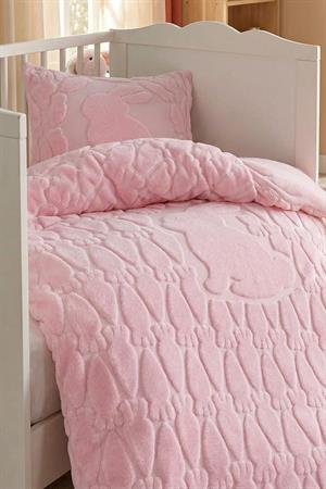 Kanz Rabbit Welsoft Nevresim Takımı Pudra