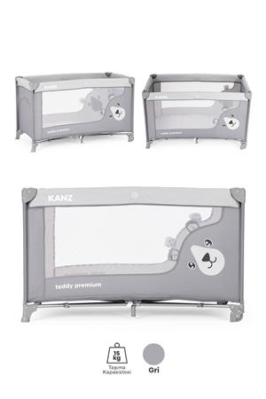 Kanz Teddy Premium Oyun Parkı ve Park Yatak Gri 60 x 120