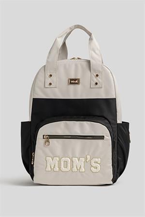 Moje Moms Anne Bebek Sırt Çantası Krem-Siyah