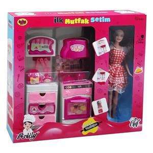 Oydaş Oyuncak İlk Mutfak Setim 2li Fırın Çekmeceli Bebekli