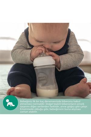 Philips Avent Scy933/01  Natural Response Doğal Tepkili Cam Biberon, 240ml, 1 Ay