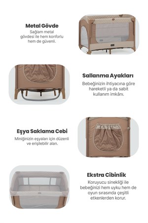 Pierre Cardin Luna Park Yatak 60/100 Brown