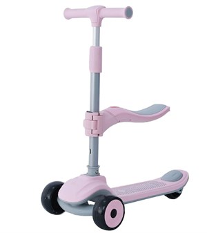 Prego Bluetooth Özellikli Işıklı Katlanabilir Nitro Scooter Pembe K605