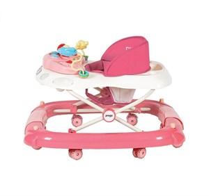 Prego Digo Sallanan Silikon Tekerlekli Bebek Yürüteci 5082 Pembe