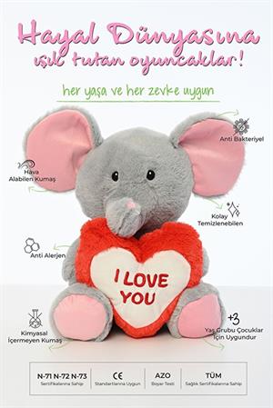 Pufu Toys 38 Cm  Kalpli Yastık Fil (48) 03009