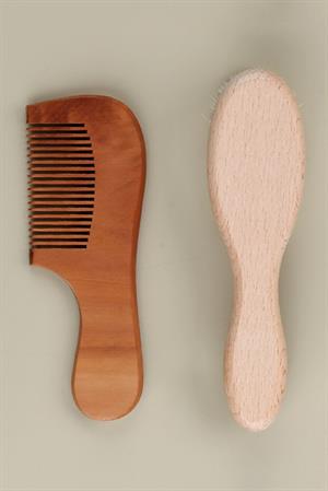 Sebi Prime Bebek Doğal Keçi Kılı Fırça Ve Tarak Seti