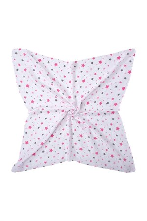 Sevi Bebe Desenli Müslin Battaniye 100x100 cm - Yıldız Yağmuru Pembe 353-140-2